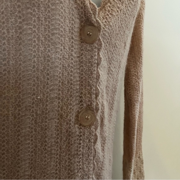 Sleeping on Snow duster cardigan angora lambs wool size small nude/dusty rose - Picture 8 of 15
